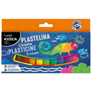 Plastelina 12 kolorów Kidea