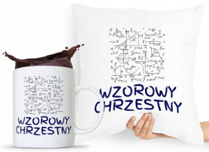 Dla Chrzestnego Zestaw Poduszka + Kubek Prezent
