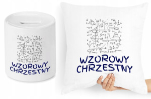 Dla Chrzestnego Zestaw Poduszka + Skarbonka