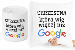 Dla Chrzestnego Zestaw Poduszka + Skarbonka