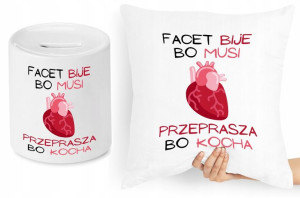 Dla Chłopaka Zestaw Poduszka + Skarbonka Prezent