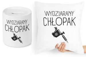 Dla Chłopaka Zestaw Poduszka + Skarbonka Prezent