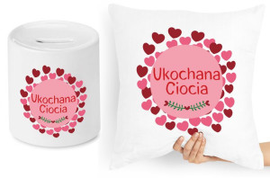 Dla Cioci Zestaw Poduszka + Skarbonka Prezent