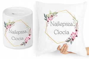 Dla Cioci Zestaw Poduszka + Skarbonka Prezent