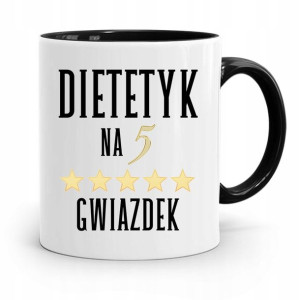 Dla Dietetyka Dietetyczki Kubek Czarny Na Prezent