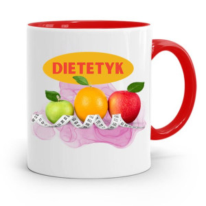 Dla Dietetyka Dietetyczki Kubek Czerwony Prezent