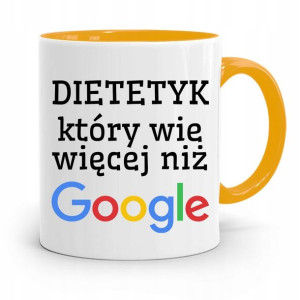 Dla Dietetyka Dietetyczki Kubek Żółty Na Prezent