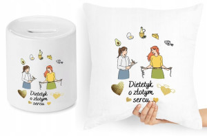 Dla Dietetyka Zestaw Poduszka + Skarbonka Prezent