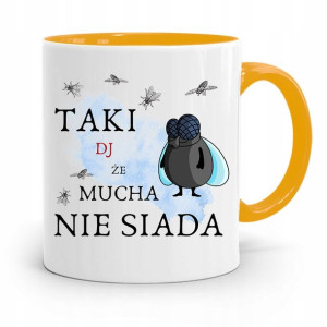 Dla Dja Muzyka Kubek Żółty Dj Że Mucha Nie Siada