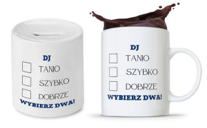 Dla Dja Muzyka Prezent Zestaw Skarbonka + Kubek