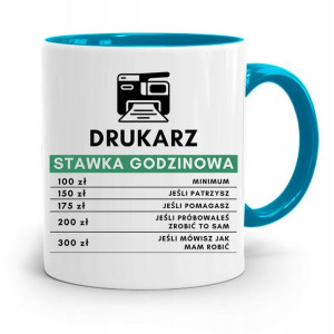 Dla Drukarza Kubek Błękitny Na Prezent Na Urodziny