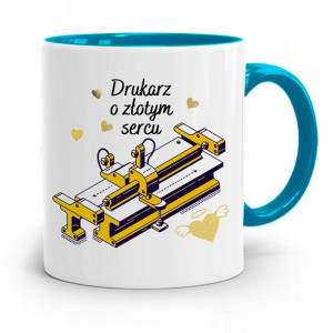 Dla Drukarza Kubek Błękitny Na Prezent Na Urodziny