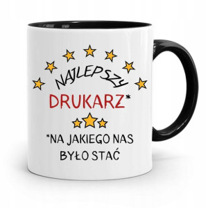 Dla Drukarza Kubek Czarny Na Prezent Na Urodziny