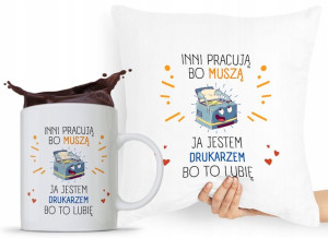 Dla Drukarza Zestaw Poduszka + Kubek Prezent
