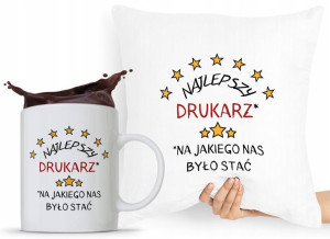 Dla Drukarza Zestaw Poduszka + Kubek Prezent