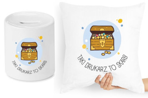 Dla Drukarza Zestaw Poduszka + Skarbonka Prezent