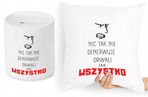 Dla Drwala Zestaw Poduszka + Skarbonka Prezent