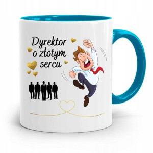 Dla Dyrektora Kubek Błękitny O Złotym Sercu