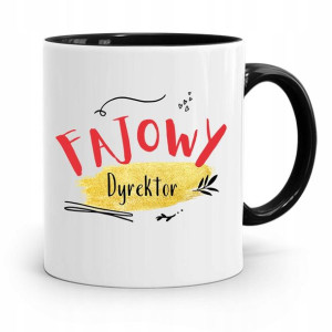Dla Dyrektora Kubek Czarny Fajowy Dyrektor