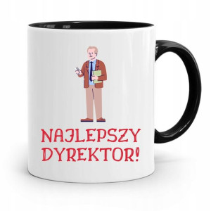 Dla Dyrektora Kubek Czarny Najlepszy Dyrektor