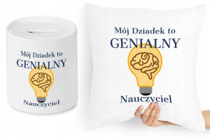 Dla Dziadka Zestaw Poduszka + Skarbonka Prezent