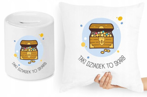 Dla Dziadka Zestaw Poduszka + Skarbonka Prezent