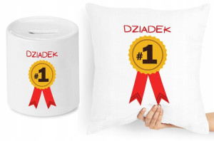 Dla Dziadka Zestaw Poduszka + Skarbonka Prezent