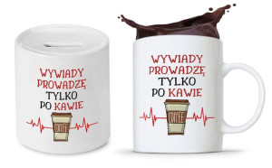 Dla Dziennikarza Prezent Zestaw Kubek + Skarbonka