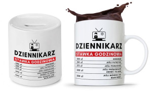 Dla Dziennikarza Prezent Zestaw Kubek + Skarbonka