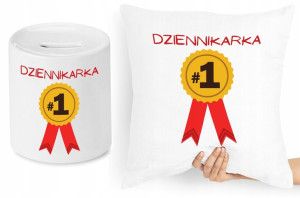 Dla Dziennikarza Zestaw Poduszka + Skarbonka