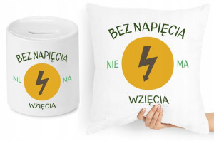 Dla Elektryka Zestaw Poduszka + Skarbonka Prezent
