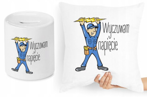 Dla Elektryka Zestaw Poduszka + Skarbonka Prezent