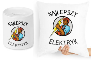 Dla Elektryka Zestaw Poduszka + Skarbonka Prezent