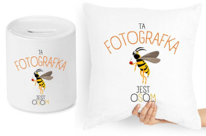 Dla Fotografa Zestaw Poduszka + Skarbonka Prezent