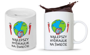 Dla Hydraulika Zestaw Kubek + Skarbonka Prezent
