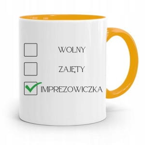 Dla Imprezowicza Imprezowiczki Kubek Żółty Prezent