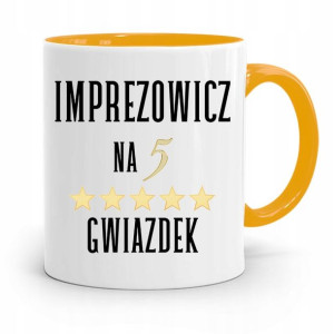 Dla Imprezowicza Imprezowiczki Kubek Żółty Prezent