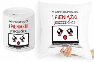 Dla Informatyka Zestaw Poduszka + Skarbonka