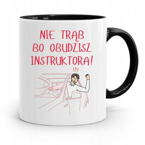 Dla Instruktora Prawa Jazdy Kubek Czarny Prezent