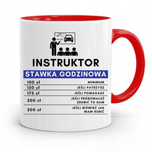 Dla Instruktora Prawa Jazdy Kubek Czerwony Prezent