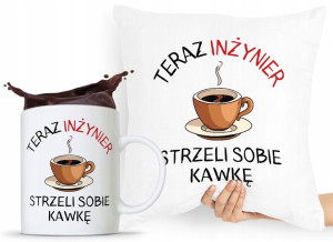 Dla Inżyniera Zestaw Poduszka + Kubek Prezent