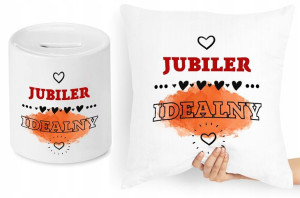 Dla Jubilera Zestaw Poduszka + Skarbonka Prezent
