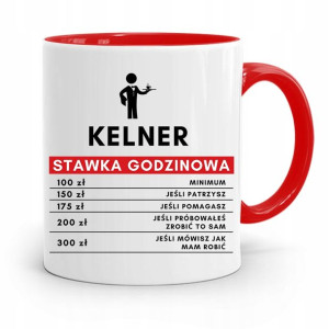 Dla Kelnera Kubek Czerwony Stawka Godzinowa