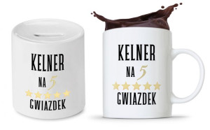 Dla Kelnera Zestaw Kubek + Skarbonka Prezent