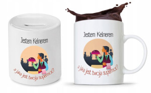 Dla Kelnera Zestaw Kubek + Skarbonka Prezent
