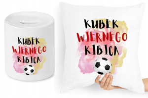 Dla Kibica Zestaw Poduszka + Skarbonka Prezent