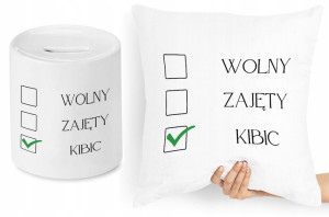 Dla Kibica Zestaw Poduszka + Skarbonka Prezent