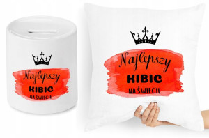 Dla Kibica Zestaw Poduszka + Skarbonka Prezent