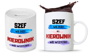 Dla Kierownika Zestaw Kubek + Skarbonka Prezent
