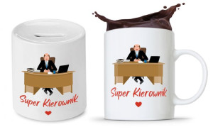 Dla Kierownika Zestaw Kubek + Skarbonka Prezent